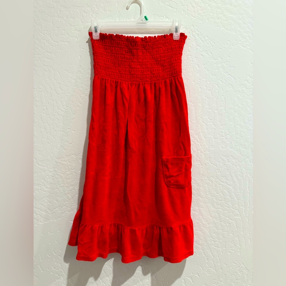 Juicy Couture tube top terry cloth dress